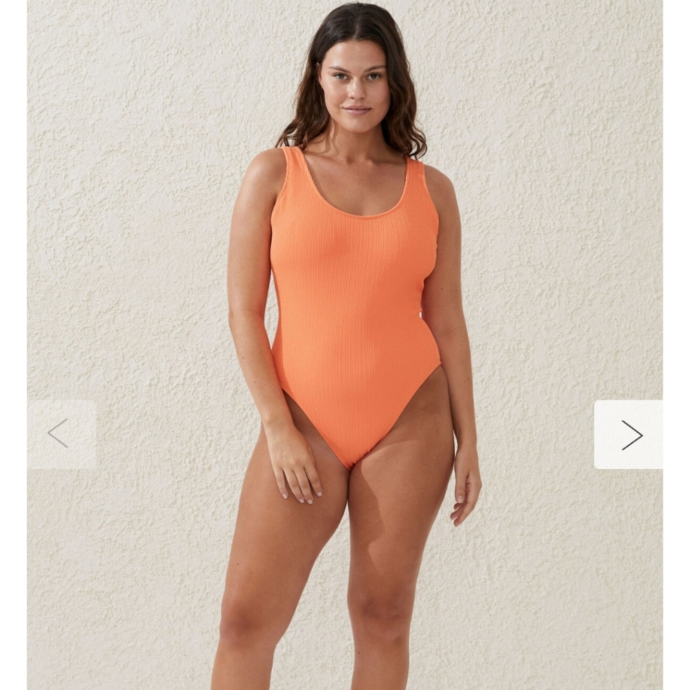 NWT Cotton On Orange One-Piece Scoop Back Swimsuit
